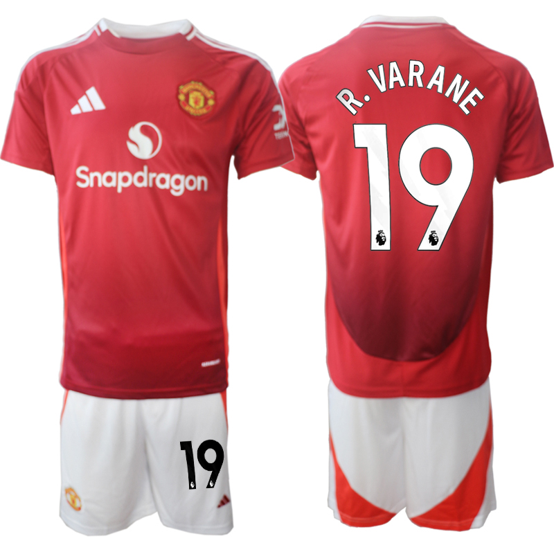 Men 2024-2025 Club Manchester United home Red #19 Soccer Jersey->manchester united jersey->Soccer Club Jersey